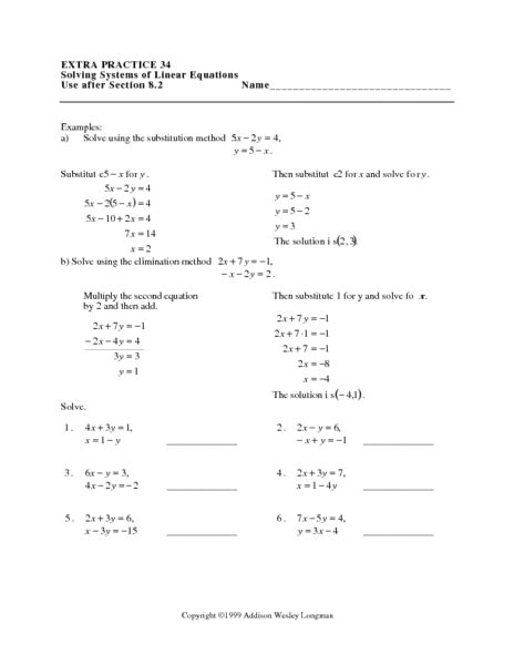 Image result for Linear Systems Lesson Plan
