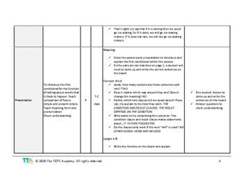 Lesson Plan For First Conditional Teaching A2 に対する画像結果