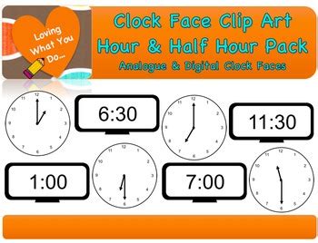 Image result for Clock Graphic Half Hour