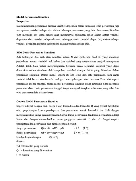 Image result for Flow Chart Model Persamaan Simultan