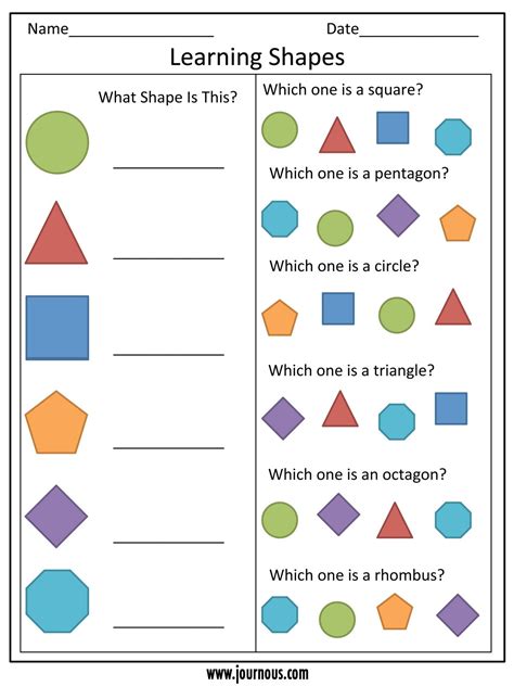 Image result for Shapes Practice Worksheet