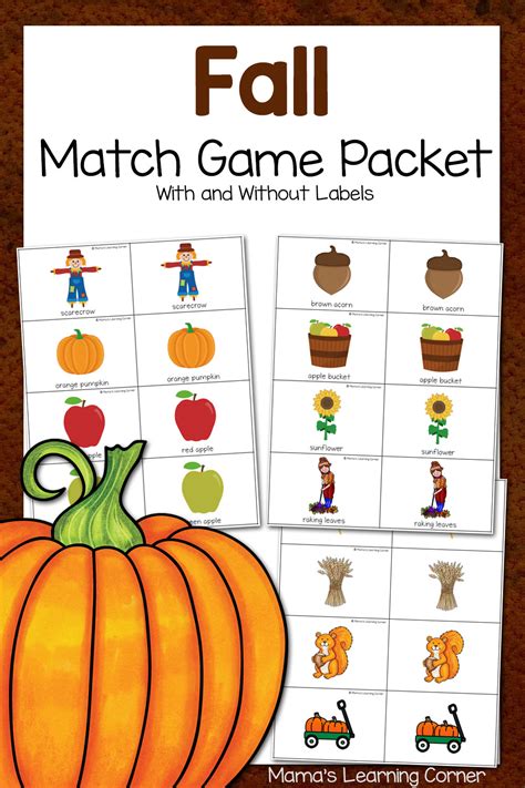 Image result for Fall Matching Worksheets