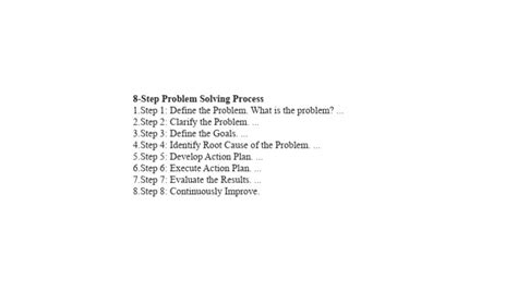Image result for 8 step problem solving