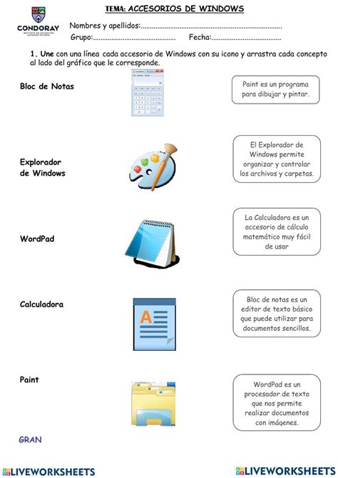 Image result for Computer Window Pic Worksheet