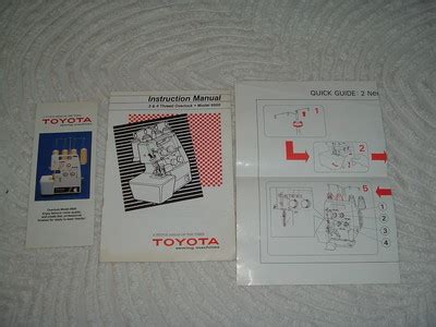Image result for Toyota Overlocker Instructions