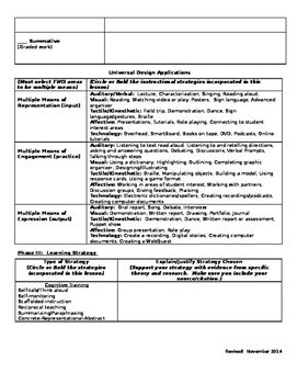 Afbeeldingsresultaten voor Universal Design Lesson Plan