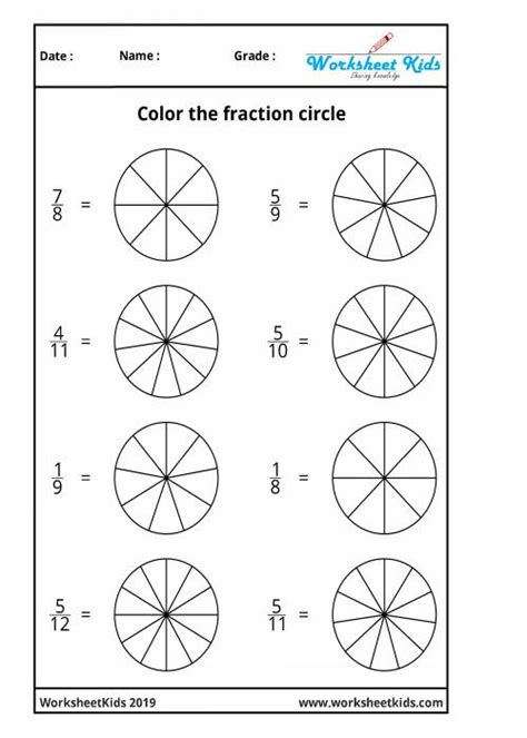 Toradh íomhá ar Coloring Fractions