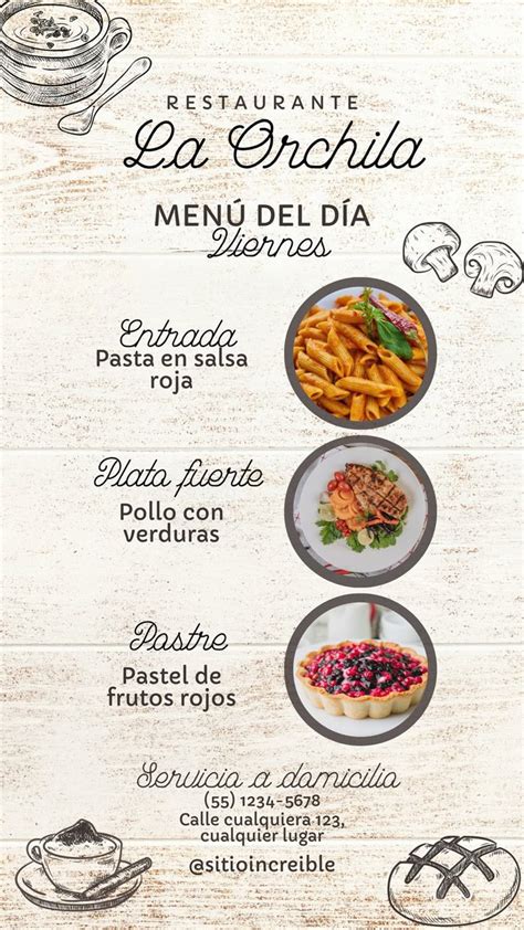 Image result for Menu Del DIA Simple Lay Out