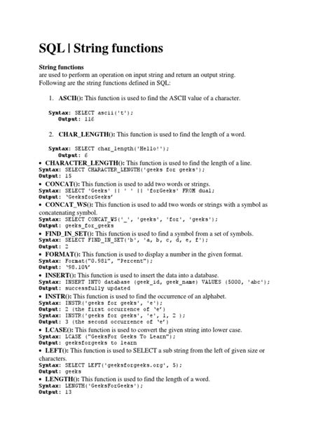 How to Print a String in SQL に対する画像結果