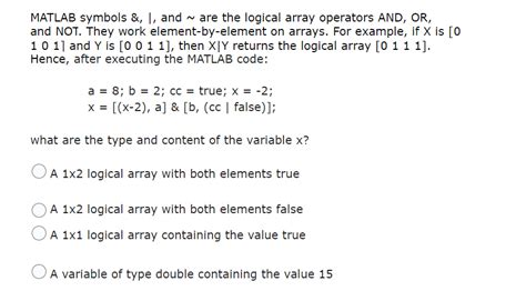 Résultat d’images pour MATLAB Logical Operators in If Statement