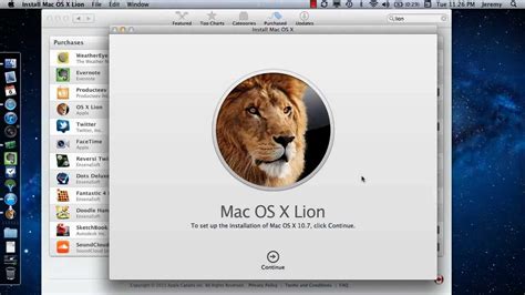 Toradh íomhá ar Mac OS X Lion Download DMG