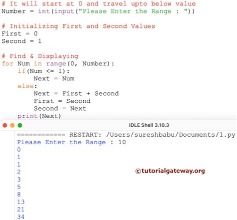 Image result for Fibonacci Loop Python