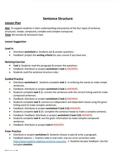 Image result for College Sentence Structure Examples