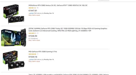 Image result for RTX 3080 Amazon
