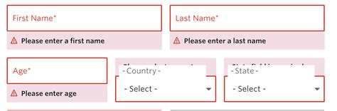 Image result for Validation Error Showing Using Star