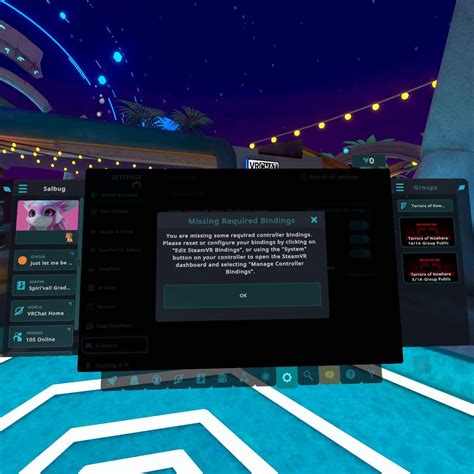 Image result for VRChat Warning Message