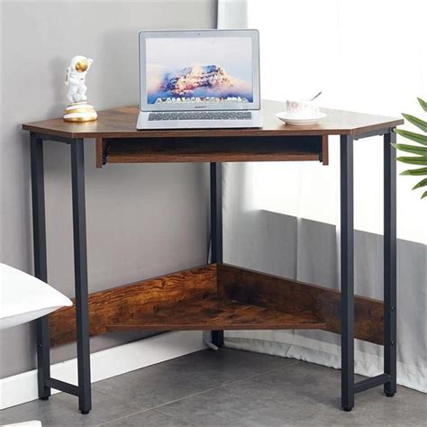 Image result for Corner Computer Desk with Keyboard Tray