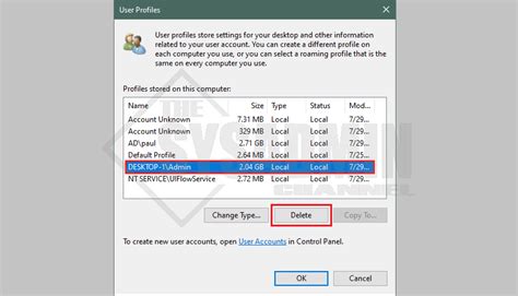 Delete User Profile Windows 1.0 に対する画像結果