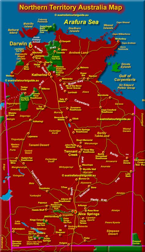 Image result for Northern Territory Driving Map