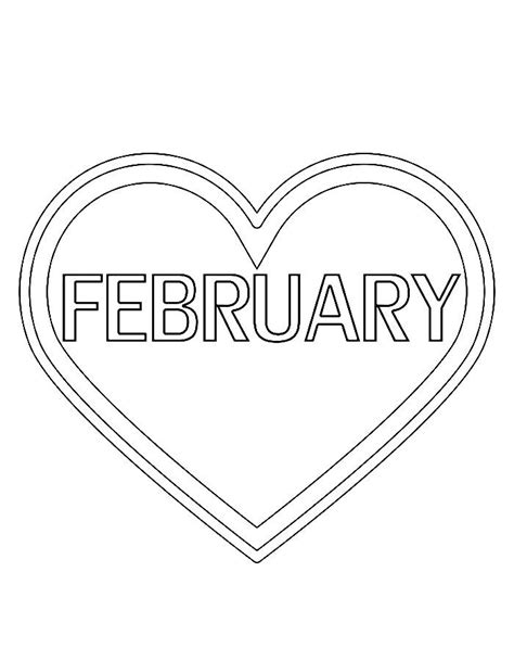 Month of February Days to Color に対する画像結果