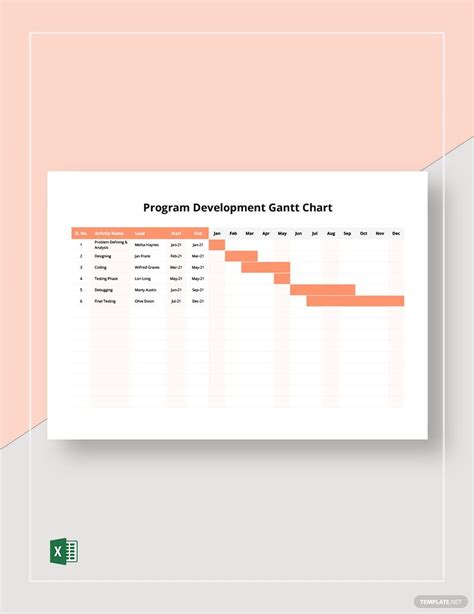 Image result for Gantt Chart for Development Excel