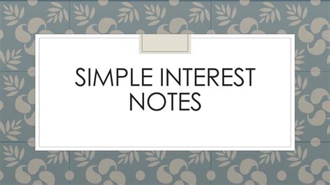 Image result for Notes On Simple Interest