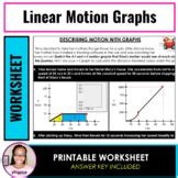 Image result for Motion Graphs Example Problem Worksheet