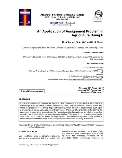 Toradh íomhá ar Applications of Assignment Problem