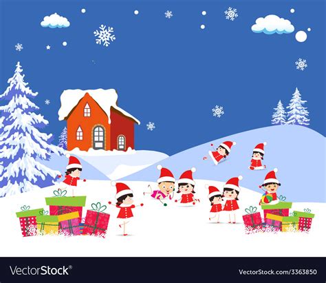 Image result for Winter Kids Playing Background