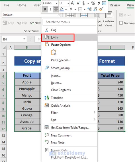 Résultat d’images pour How to Use Copy/Paste in Excel
