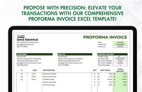Proforma Invoice Excel に対する画像結果