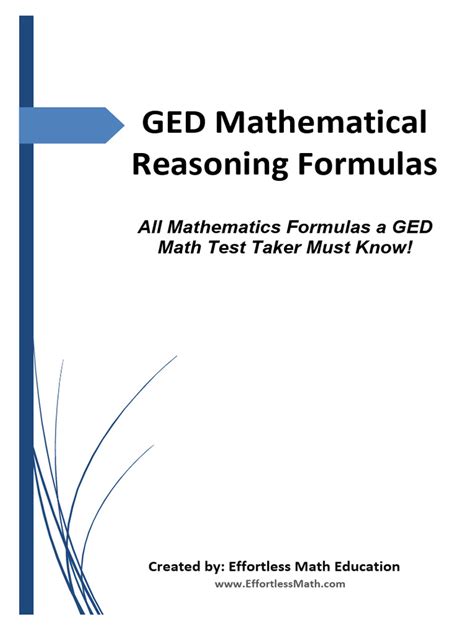 Toradh íomhá ar GED Mathematics Formulas