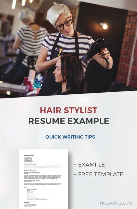 Image result for Sample Hair Stylist Resume Example