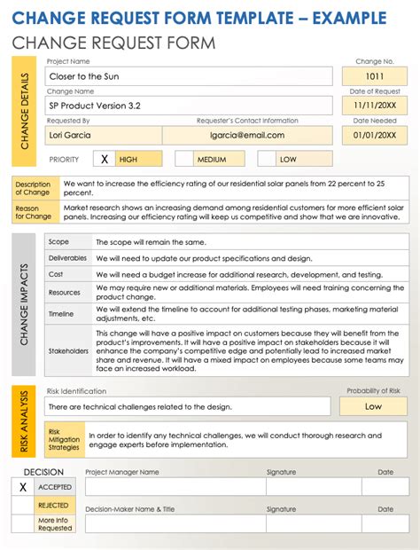 Image result for Software Change Request Form Template
