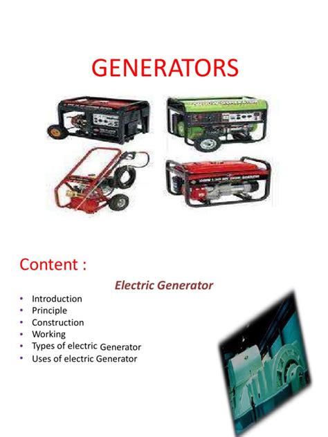 Image result for What Are Exampa of Generator