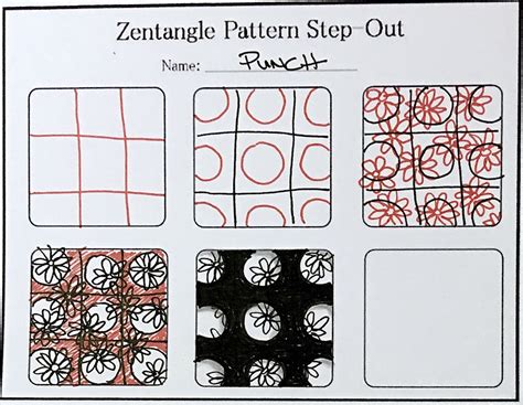 Image result for Zentangle Pattern. Step Template