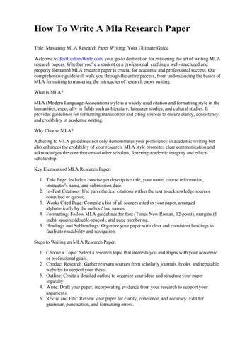 Image result for MLA Research Paper Student Sample