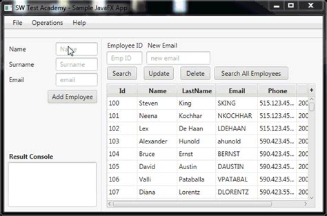 Image result for JavaFX JDBC Oracle