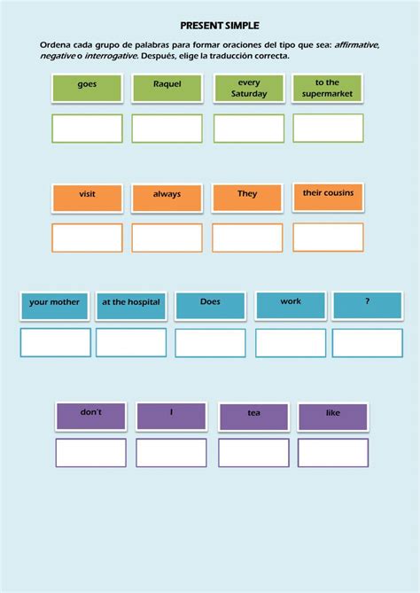 Image result for Presente Simple Worksheet