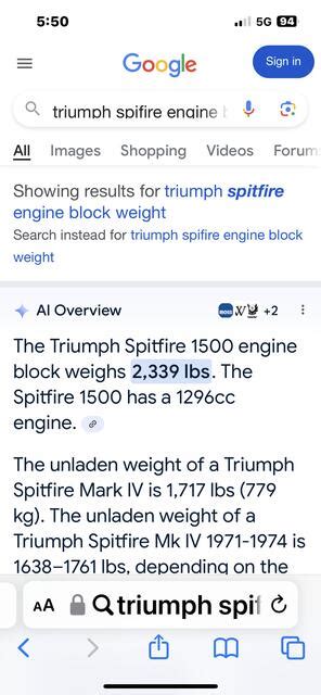 Image result for MX Engine Block Weight Chart