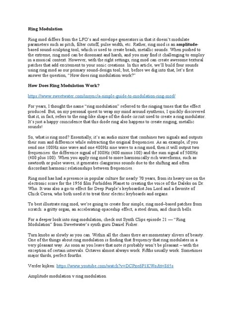 Image result for Ring Modulation Vs. Rate Modulation