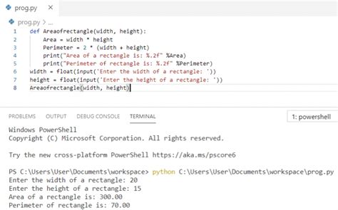 Image result for Perimeter of Rectangle Python