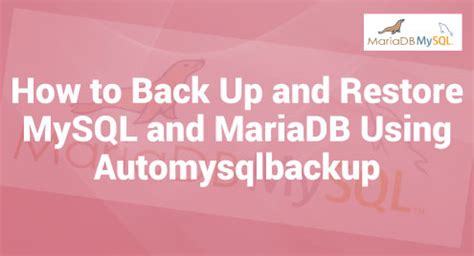 Image result for MariaDB Backup