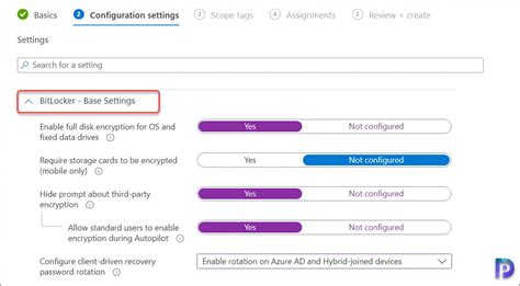 Toradh íomhá ar BitLocker Intune
