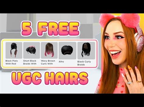 FIVE NEW FREE UGC HAIRS! How to get these 5 free UGC hairstyles in ...