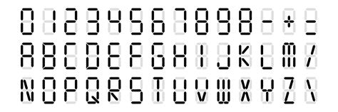 Image result for Alphabets Digital Numbers