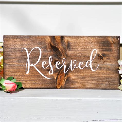 Image result for Table Reserved Rustic Table Sign