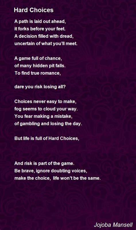 Toradh íomhá ar Choices Poem