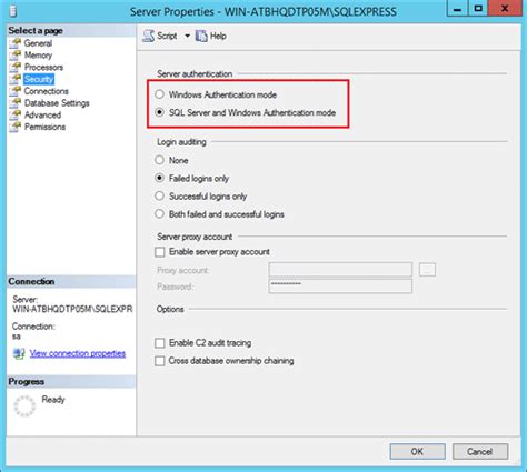 Image result for Authentication Types in SQL Managemnt Studio Client
