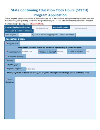 Image result for Program Application Sample PDF